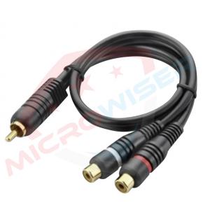 1 RCA to 2RCA Female Cable