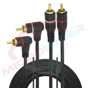 Straight to Angle 2 RCA Cable