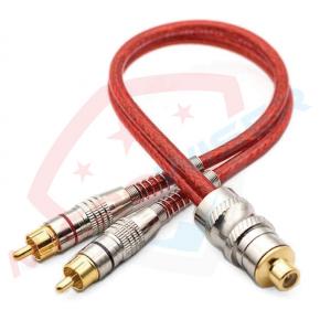 Y Double Shield 100% Braid Metal Shell RCA Cable